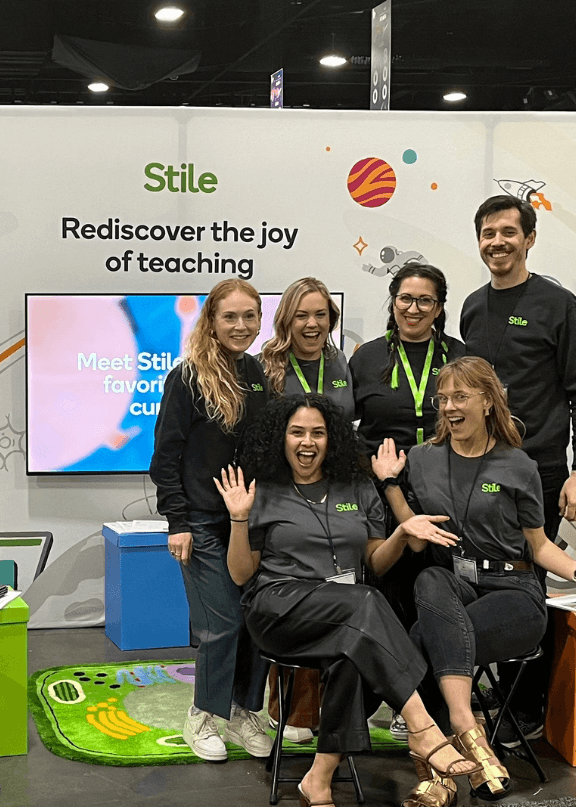 Six Stile staff members in front of their conference booth